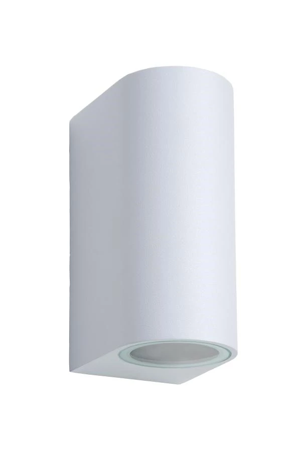 Lucide ZORA-LED - Wandspot / Wandlamp Binnen/Buiten - LED Dimb. - GU10 - 2x5W 3000K - IP44 - Wit - uitgezet